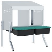 Kurnik 2-komorowy z nóżkami, ocynkowana stal