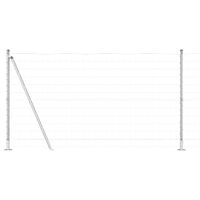 Ogrodzenie z słupkami Srebrny 1.2 x 25 m Stal