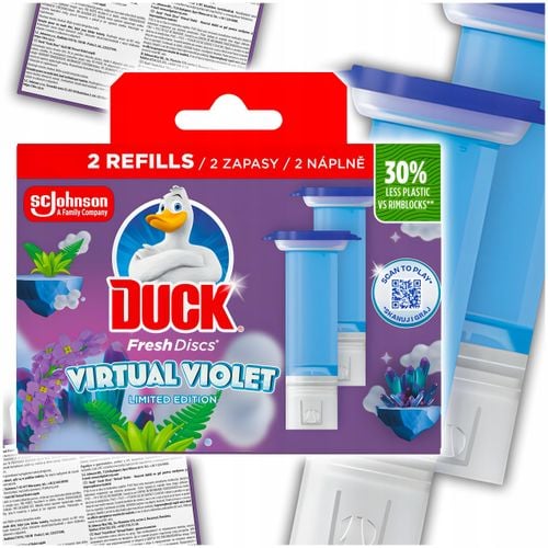 duck fresh discs virtual violet - żelowy krążek do toalety 72ml (2 x 36ml) na Arena.pl