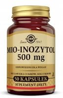 Suplement diety SOLGAR Mio-Inozytol 500 mg metabolizm tłuszczów 50 kapsułek