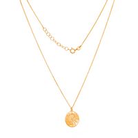 Złoty Naszyjnik Celebrytka Globus Mapa Świata Grawer