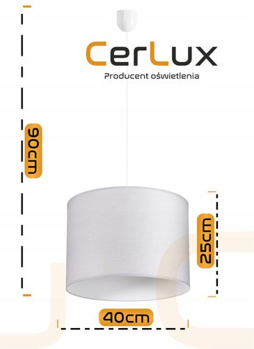 Lampa wisząca ABAŻUR SZARA 40 cm na Arena.pl