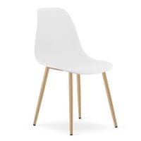 Krzesło skandynawskie białe WAT nowoczesne do kuchni jadalni biuro loft