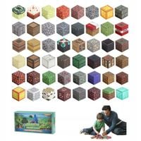 MAGNETYCZNY KLOCKI MINECRAFT ZABAWKI STEM DIY ZESTAW LOSOWE BLOKI 50SZT.