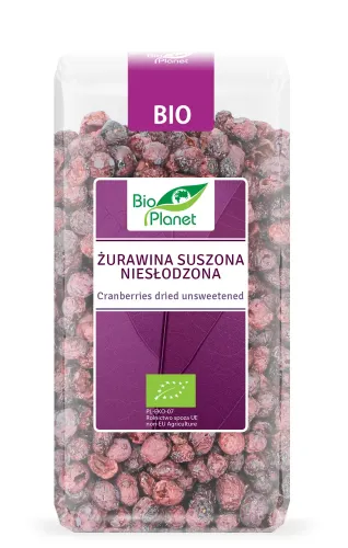 Żurawina Suszona NiesŁodzona BIO 50 g - BIO Planet na Arena.pl