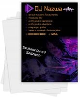 Ulotki A4 reklamowe firmowe 100 sztuk wiele wzorów DJ TWOJA NAZWA