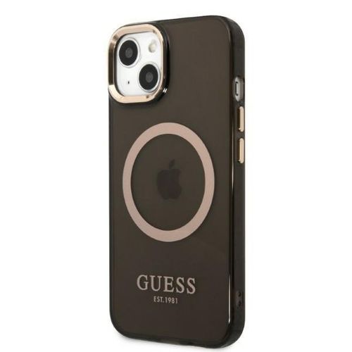 Guess GUHMP13MHTCMK iPhone 13 6,1" czarny/black hard case Gold Outline na Arena.pl