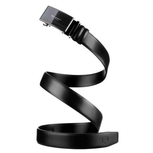 skórzany pasek męski w czarnym kolorze z automatyczną klamrą - peterson na Arena.pl