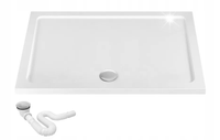 BRODZIK NISKI 80x100 cm BIAŁY PROSTOKĄTNY AKRYLOWY REA SAVOY WHITE 6 cm