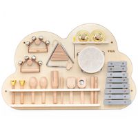 ZESTAW DREWNIANA TABLICA MUZYCZNA  12 INSTRUMENTÓW