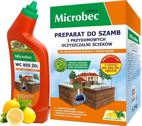 BROS - Microbec ULTRA 1kg zapach cytryny - preparat do szamb na Arena.pl