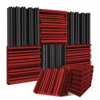 DYFUZOR AKUSTYCZNY PANELE AKUSTYCZNE | 30x30x5cm Zestaw 6 szt. Czerwony