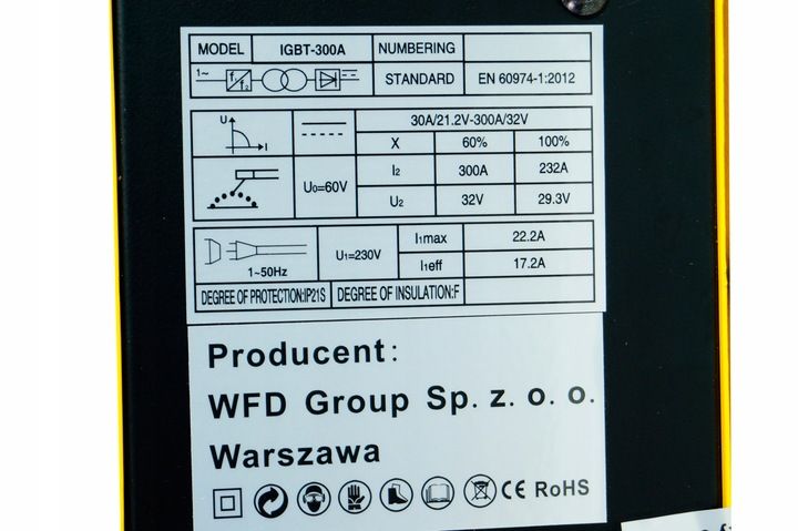 Spawarka INWERTOROWA VIPER 300A MMA TIG IGBT MASKA zdjęcie 8
