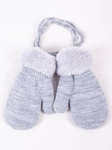 Rękawiczki chłopięce jednopalczaste ze sznurkiem szare 12 YOCLUB na Arena.pl