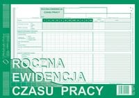 DRUK 527-1 ROCZNA EWIDENCJA CZASU PRACY