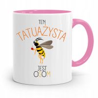 Dla Tatuażystki Tatuażysty Kubek Różowy Na Prezent Z Nadrukiem Ze Zdjęciem