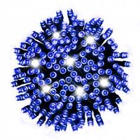 LAMPKI CHOINKOWE 500 LED NIEBIESKI STAŁE FLASH NIEBIESKI + FLASH HURT