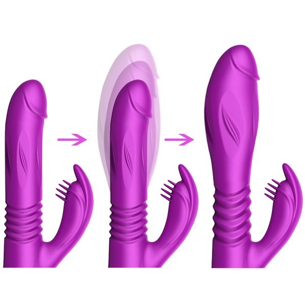 Wibrator-Silicone Vibrator Usb 10 Function + Expander And Thrusting Functio zdjęcie 4