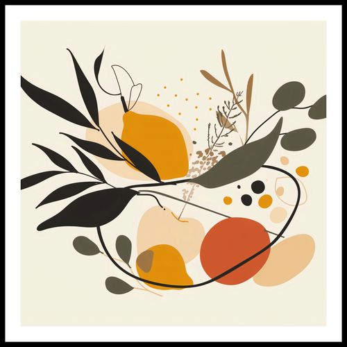 Plakat 90x90cm Botaniczny Wir na Arena.pl