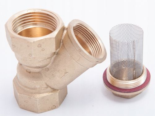 FILTR SKOŚNY SIATKOWY MOSIĘŻNY DO WODY 1" CAL DN25 TMAX 120°C SOLIDNY MOCNY na Arena.pl