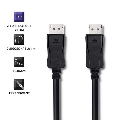 Qoltec DisplayPort v1.1 męski | DisplayPort v1.1 męski | 4K | 1m na Arena.pl