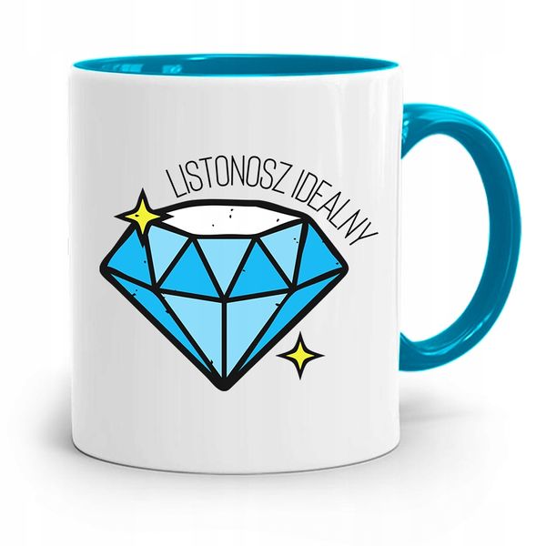 Kubek Błękitny Prezent Dla Listonosza Idealny Z Nadrukiem Ze Zdjęciem zdjęcie 1