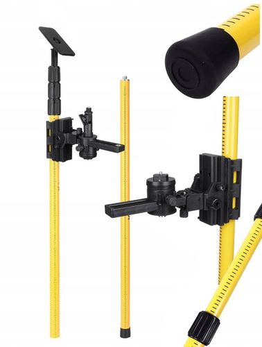 STATYW ROZPOROWY TYCZKA DO LASERA POZIOMICY 285 CM +ADAPTER DO SKOSÓW na Arena.pl