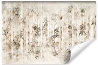 Fototapeta Do Salonu BAMBUS Liście Abstrakcja Beton Rośliny 90cm x 60cm