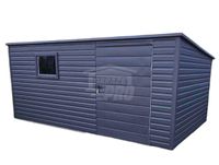 Domek Ogrodowy - Schowek 6x3 drzwi - okno - Antracyt GP352