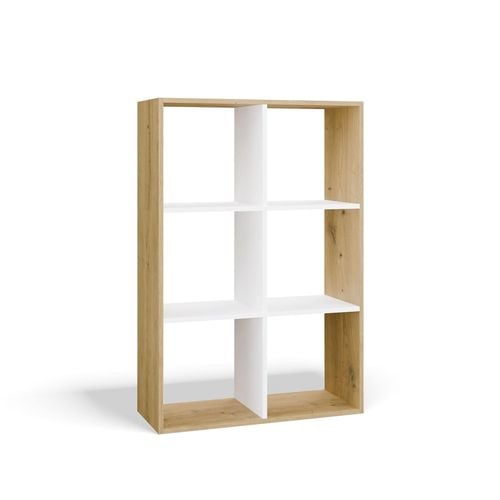 Regał Malax 2X3 DĄB ARTISAN BIAŁY na Arena.pl