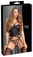 cottelli lingerie corset straps 80b/m czarny, regulowane paski