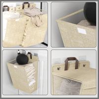 PODWIESZANY SKŁADANY KOSZ NA PRANIE I ZABAWKI SAMOPRZYLEPNE HACZYKI