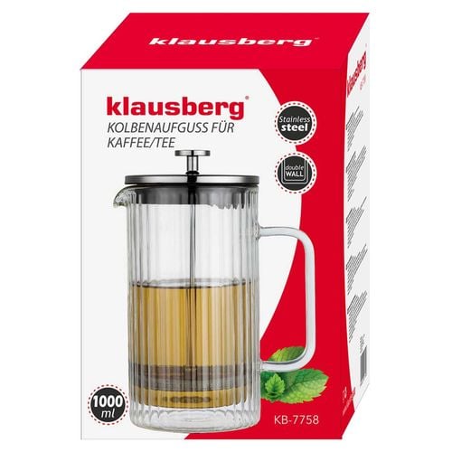 zaparzacz tłokowy do kawy/herbaty termiczny 1000ml klausberg kb-7758 na Arena.pl
