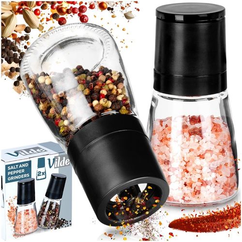 zestaw ręcznych młynków do pieprzu i soli szklanych 259607 na Arena.pl