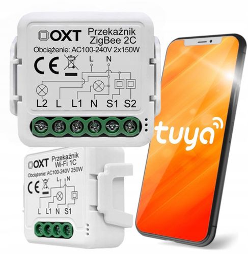 OXT Mini Przekaźnik 2 Obwody ZigBee TUYA 2x5A na Arena.pl