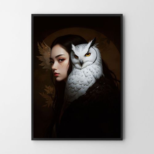 Plakat portret sowa 40x50 cm na Arena.pl