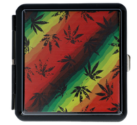 Papierośnica Metalowa z Nadrukiem Marihuana Ganja