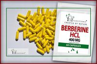 Berberyna HCL 400mg 60kaps BERBERINE ODCHUDZANIE CUKRZYCA REGULUJE CUKIER