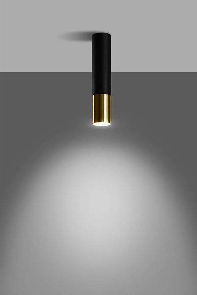 Spot LAMPA sufitowa SL.0951 metalowa OPRAWA tuba downlight czarny złoty zdjęcie 2