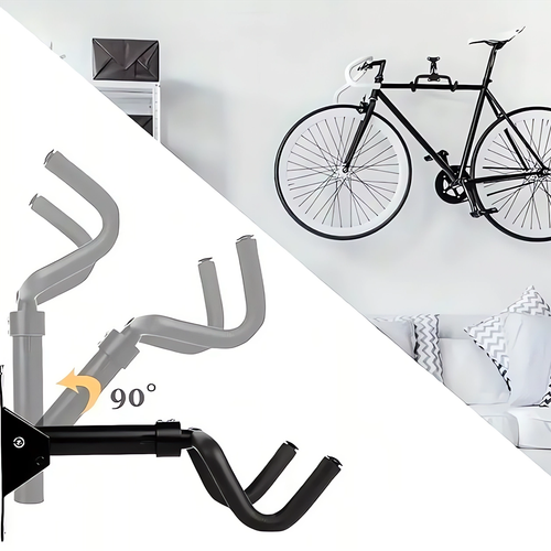 Wieszak Rowerowy Ścienny Uchwyt Składany Stalowy Na Rower do 40kg Hak na Arena.pl