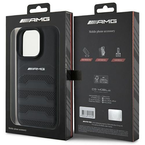 AMG AMHCP16XGSEBK iPhone 16 Pro Max 6.9" czarny/black hardcase Leather na Arena.pl
