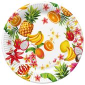 Talerzyki papierowe hawajskie, 18 cm 8 szt.
