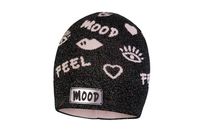 Broel HILDA czapka dla dziewczynki beanie czarna 50-52