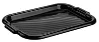 Taca prostokątna Molly tworzywo zaokrąglone boki antracyt czarny