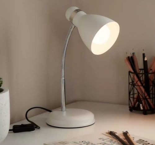 LED LAMPA BIURKOWA SIMON E27 31CM BIAŁA REGULOWANA na Arena.pl