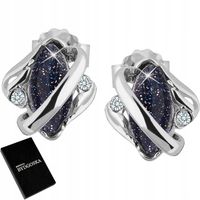 Kolczyki srebrne noc kairu rodowane sztyfty wkrętki srebro 925 dla kobiety