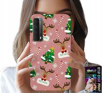 ETUI DO HUAWEI P SMART 2021 - ŚWIĄTECZNE RENIFERY CHOINKI LASKA WZORY