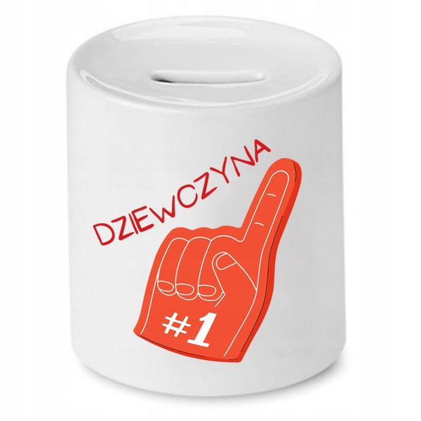 Skarbonka Dla Dziewczyny Numer Jeden Prezent Z Nadrukiem Ze Zdjęciem zdjęcie 1