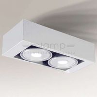 Natynkowa LAMPA sufitowa KOGA IL 7199 Shilo regulowana OPRAWA prostokątna LED 20W 3000K spot metalowy biały