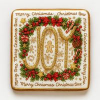 CIASTKO LUKROWANE ŚWIĄTECZNE JOY NO5 KWADR ROZ.M RĘCZNIE ROBIONE